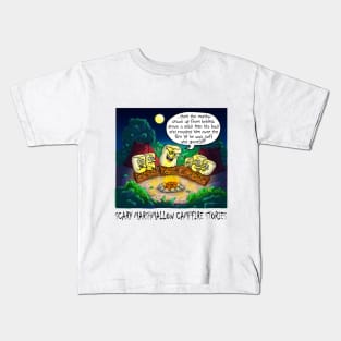 Scary Marshmallow Campfire Stories. Kids T-Shirt